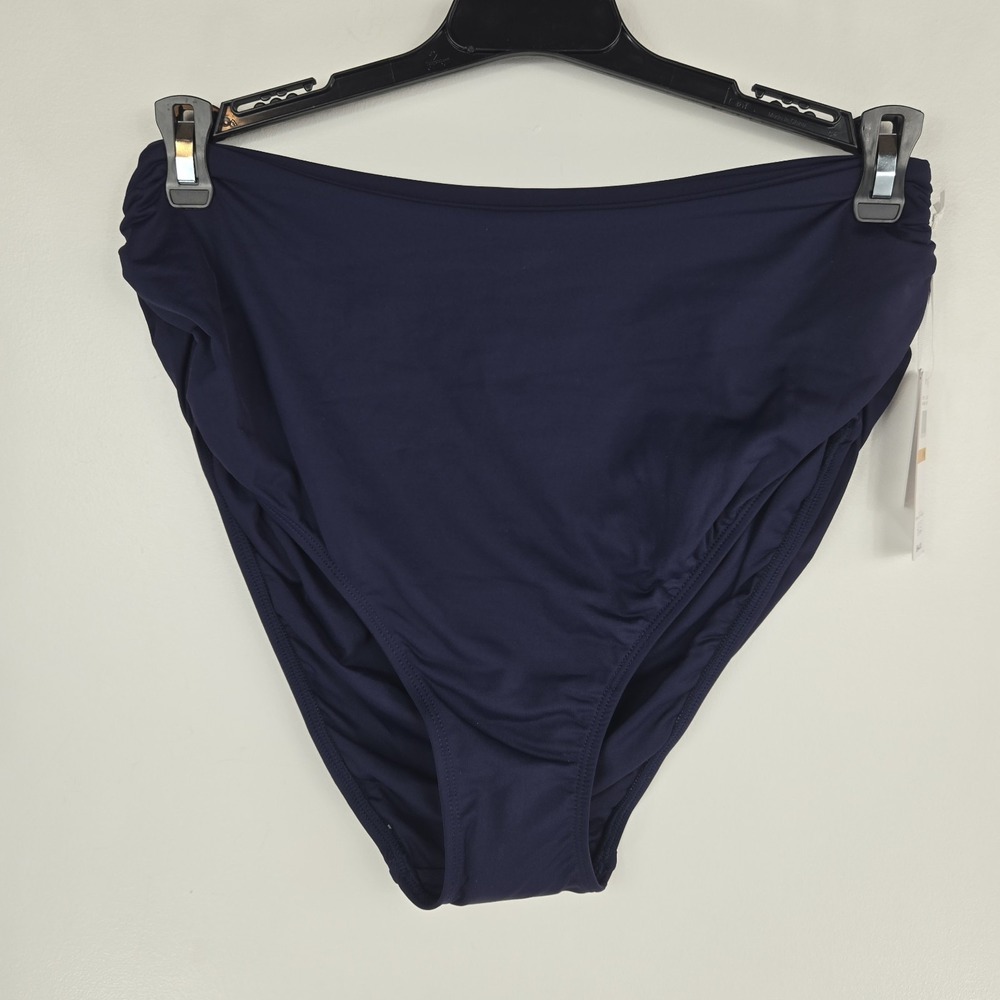 Anne Cole Womens‎ 16W Navy Blue Convertible Swim Bottom NWT